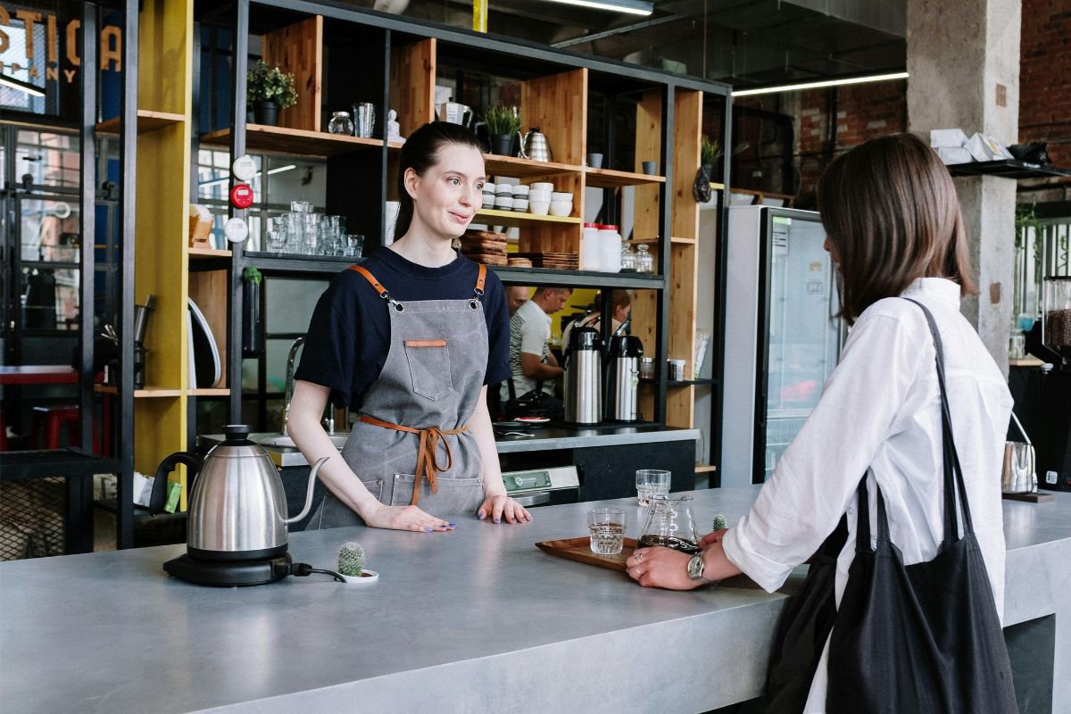 Beautiful Barista Lady Worker