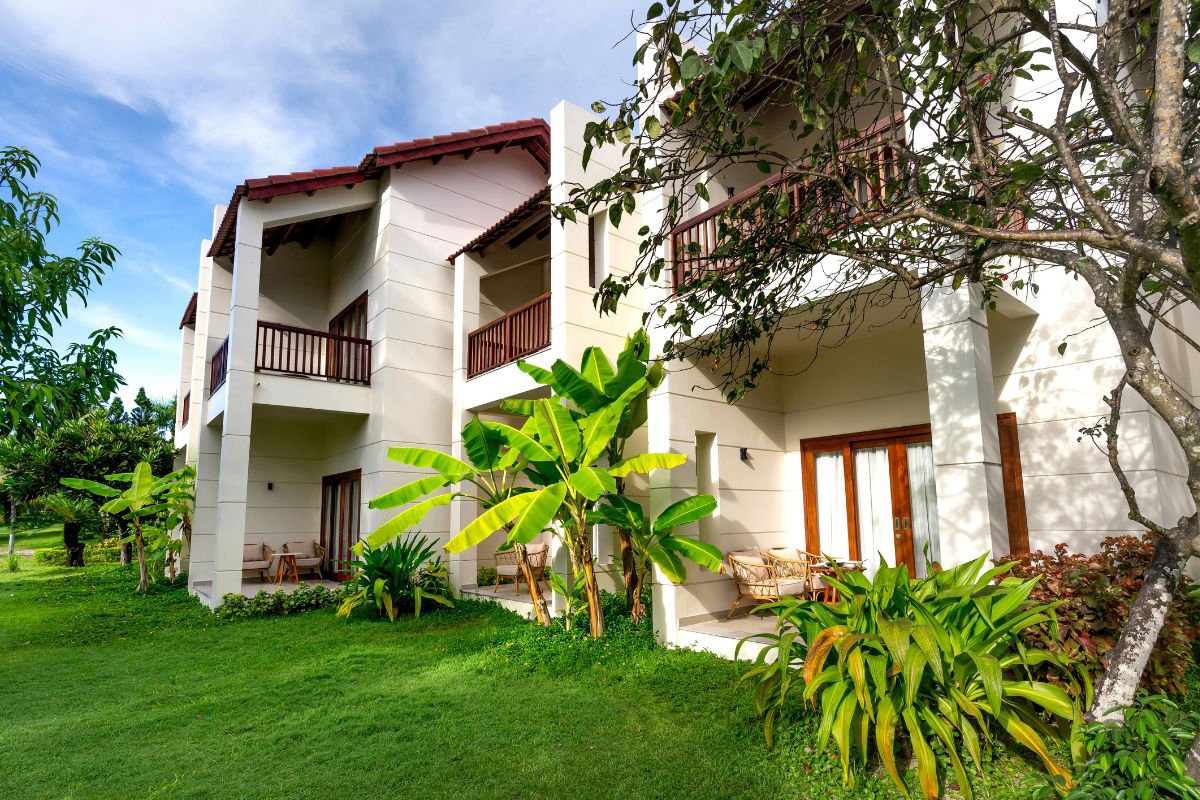 Landscape garden outside home